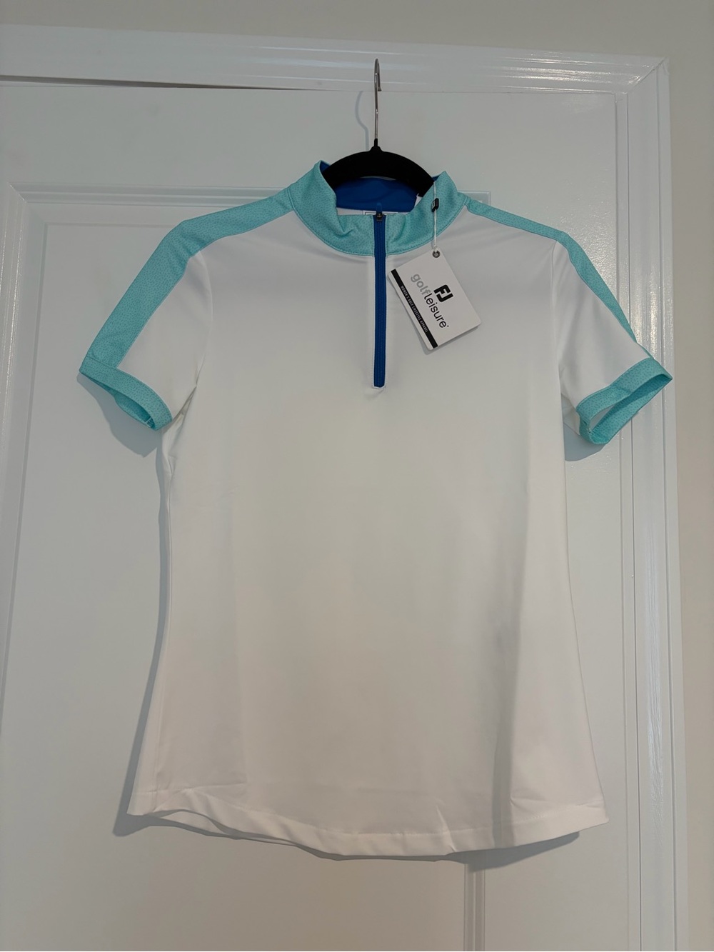 Footjoy Color Block Short Sleeve; XS